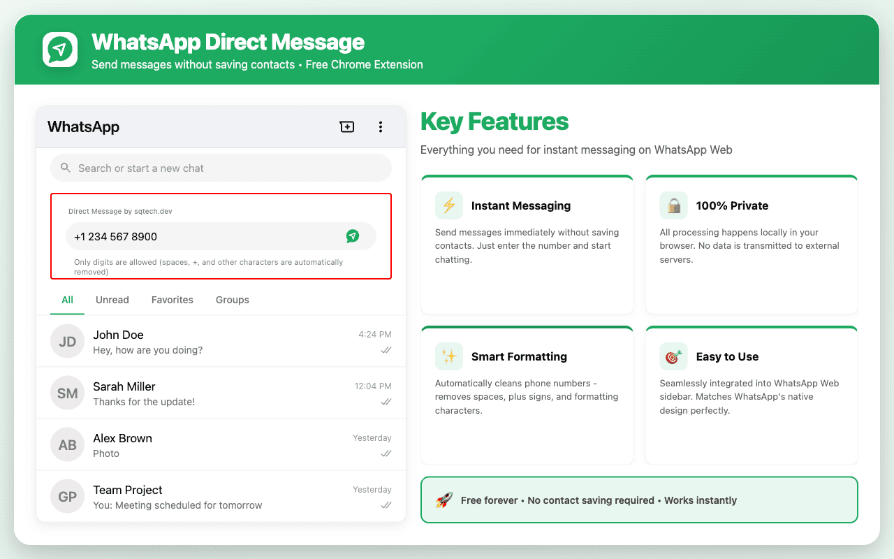 WhatsApp Direct Message
